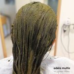 Peluquería orgánica en Mieres clienta con barros